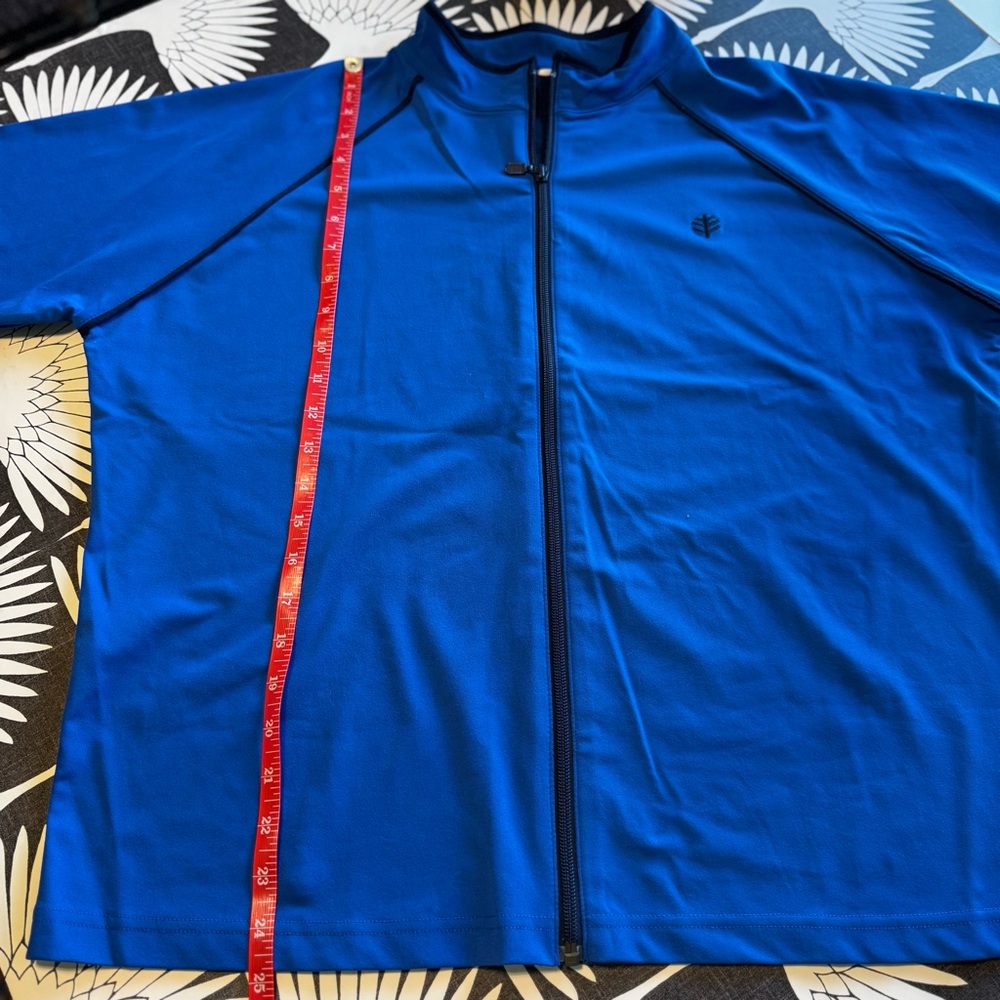 Coolibar Jacket Mens Extra Large Blue Performance UPF 50‎ Full Zip XL - Picture 4 of 8